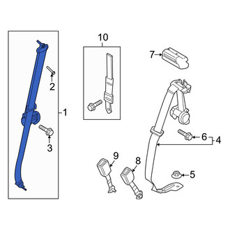 Ford OE - Front Right Seat Belt Lap and Shoulder Belt