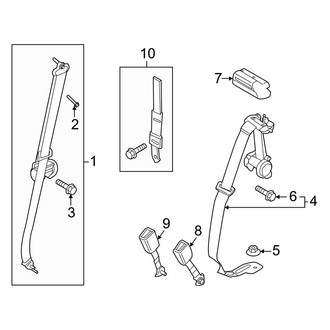 Ford OE - Restraint Systems - Rear Seat Belts