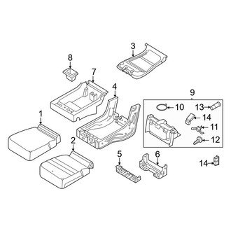 Ford OE - Seats & Tracks - Front Seat Components (Seat Base, Split Bench Center Seat)