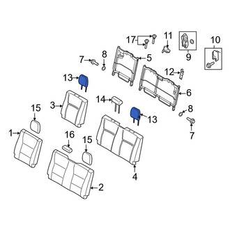 Ford OE - Rear Outer Headrest