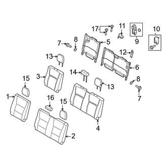 Ford OE - Seats & Tracks - Rear Seat Components (Seat Back), (SuperCab)