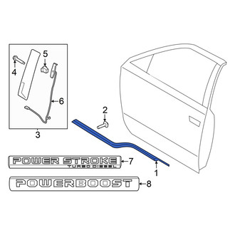 Ford OE - Front Right Door Belt Molding