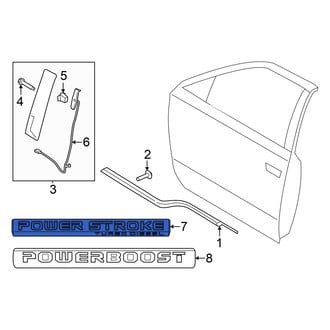 Ford OE - Left Body B-Pillar Molding