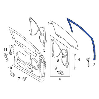 Ford OE - Front Right Window Channel
