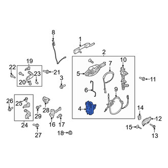 Ford OE - Rear Left Lower Door Latch Assembly