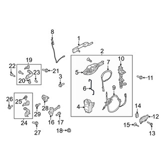 Ford OE - Front Left Door Lock Operating Rod