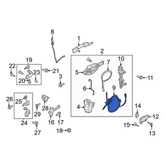 Ford OE - Front Left Inner Door Latch Cable