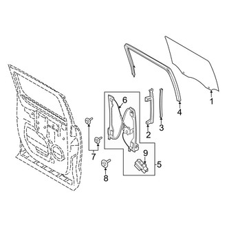 Ford OE - Rear Door - Glass & Hardware