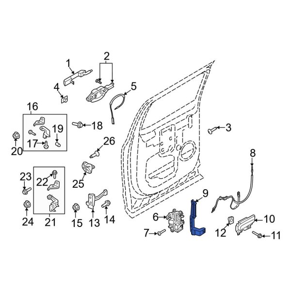 Door Latch Bracket