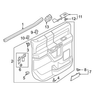 Ford OE - Rear Door - Interior Trim (King Ranch / Lariat / Platinum / Police Responder / SSV / STX / Tremor / XL / XLT SuperCrew)