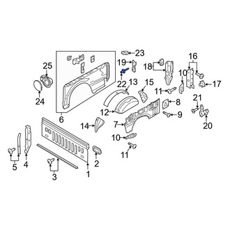 Ford OE - Rear Tailgate Striker Plate
