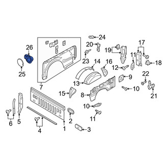 Ford OE - Rear Fuel Filler Housing