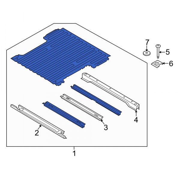 Ford OE ML3Z9611215A Rear Truck Bed Floor