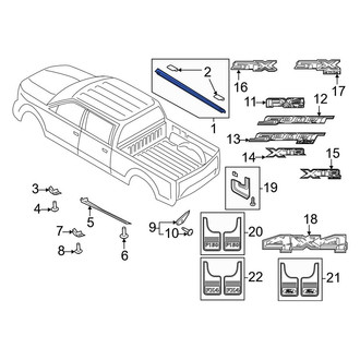 Ford OE - Rear Left Truck Bed Side Rail