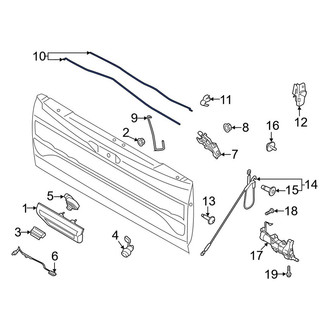 Ford OE - Rear Tailgate Latch Rod