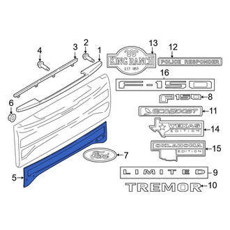 Ford OE - Rear Lower Tailgate Molding