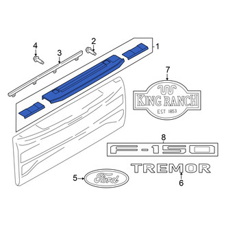 Ford OE - Rear Upper Center Tailgate Molding