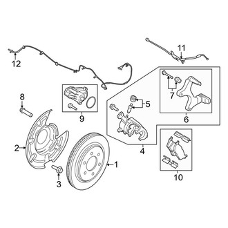 Ford OE - Rear Suspension - Brake Components