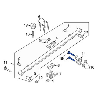Ford OE - Leaf Spring Shackle Bolt