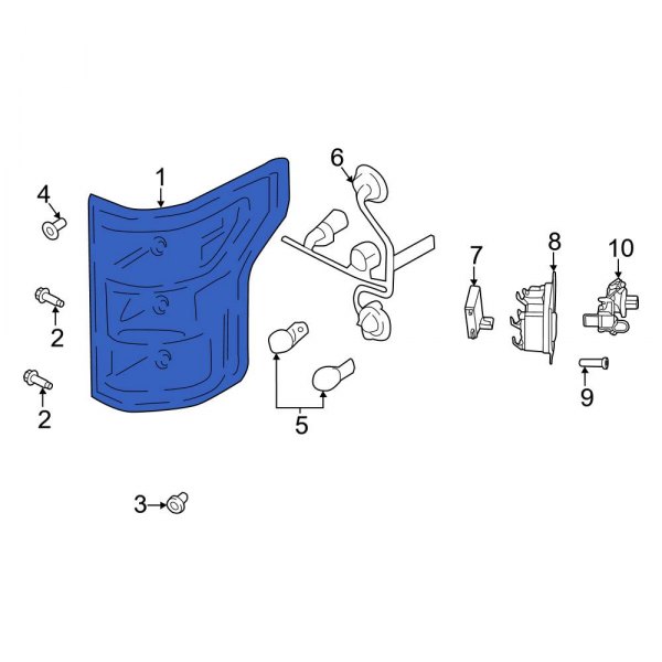Ford OE ML3Z13405C Rear Left Tail Light Assembly