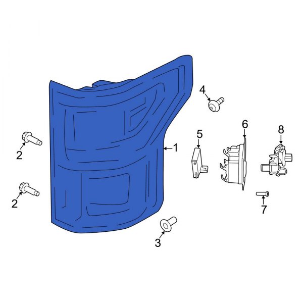 Ford OE ML3Z13404C Rear Right Tail Light Assembly