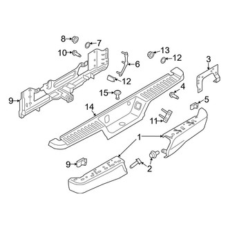 Ford OE - Rear Bumper - Bumper & Components (King Ranch / Lariat / Limited / Platinum / Police Responder / SSV / Tremor / XL / XLT)