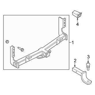 Ford OE - Rear Bumper - Trailer Hitch Components (Accessory), (King Ranch / Lariat / Limited / Platinum / Police Responder / SSV / Tremor / XL / XLT)
