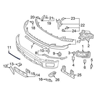 Ford OE - Front Upper Bumper Trim
