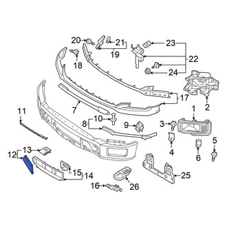 Ford OE - Front Left Lower Bumper Cover Spacer Panel