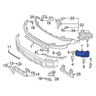 Ford OE - Front Left Upper Bumper Cover Spacer Panel