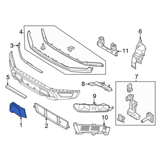 Ford OE - Front Left Lower Bumper Cover Spacer Panel