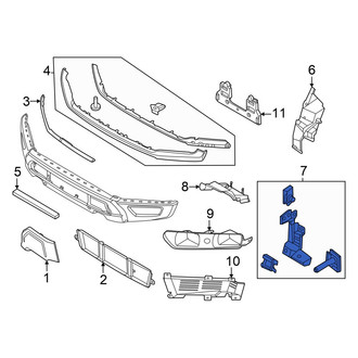 Ford OE - Front Left Radiator Support Air Duct