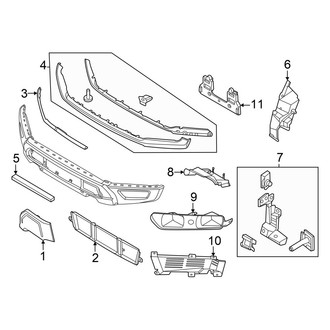 Ford OE - Front Bumper - Exterior Trim (With Modular Bumper), (Raptor)