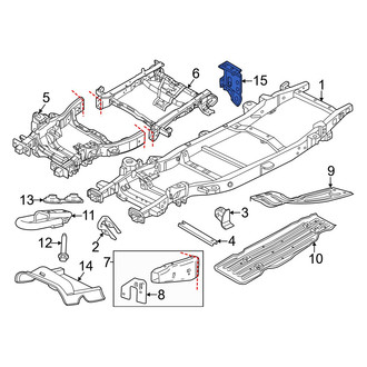 Ford OE - Rear Left Frame Rail End Bracket