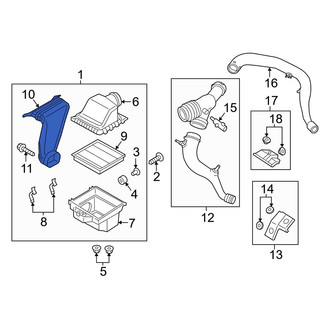Ford OE - Rear Right Engine Air Intake Hose