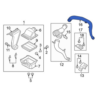 Ford OE - Rear Right Engine Air Intake Hose