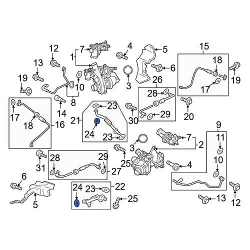 Ford OE FT4Z6N652E - Turbocharger Oil Line Gasket