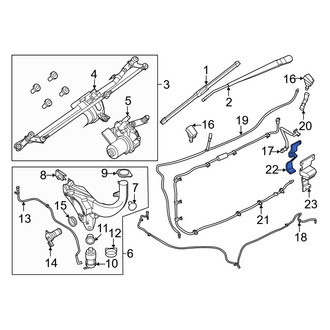 Ford OE - Inner Windshield Washer Hose Bracket