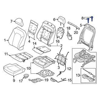 Ford OE - Front Center Left Headrest Guide