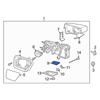 Ford OE - Front Right Inner Door Mirror Cap