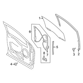 Ford OE - Front Right Window Motor and Regulator Assembly