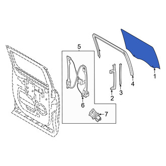 Ford OE - Rear Left Door Glass