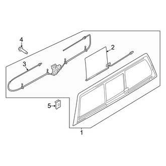 Ford OE - Back Glass (Sliding Window), (Raptor)