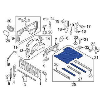 Ford OE - Rear Truck Bed Floor