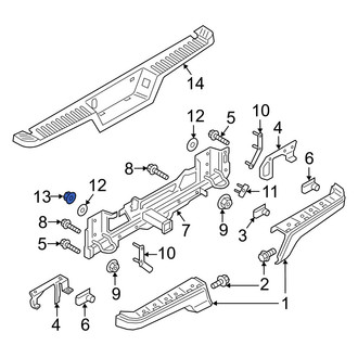 Ford OE - Bumper Face Bar Reinforcement Beam Nut