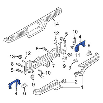 Ford OE - Rear Left Bumper Face Bar Bracket