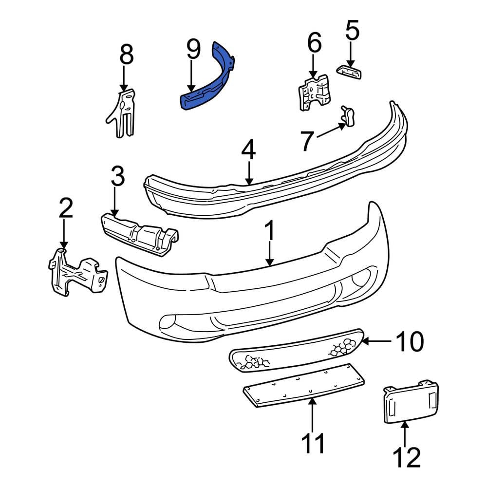 Ford OE XL3Z17A861AB - Front Left Bumper Cover Spacer Panel