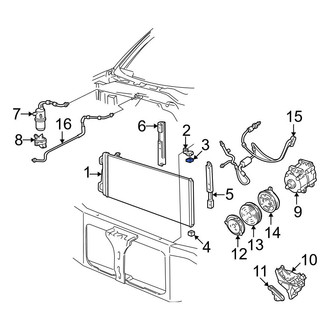 Ford OE - Upper A/C Condenser Bracket Insulator
