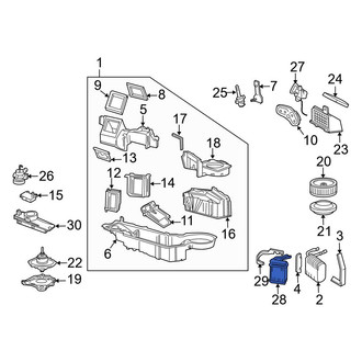 Ford OE - Front HVAC Heater Core