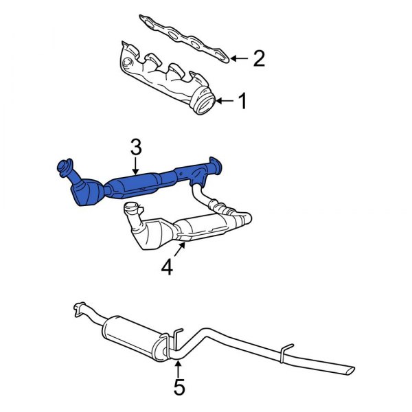 Ford OE 2L3Z5E212CA Right Catalytic Converter